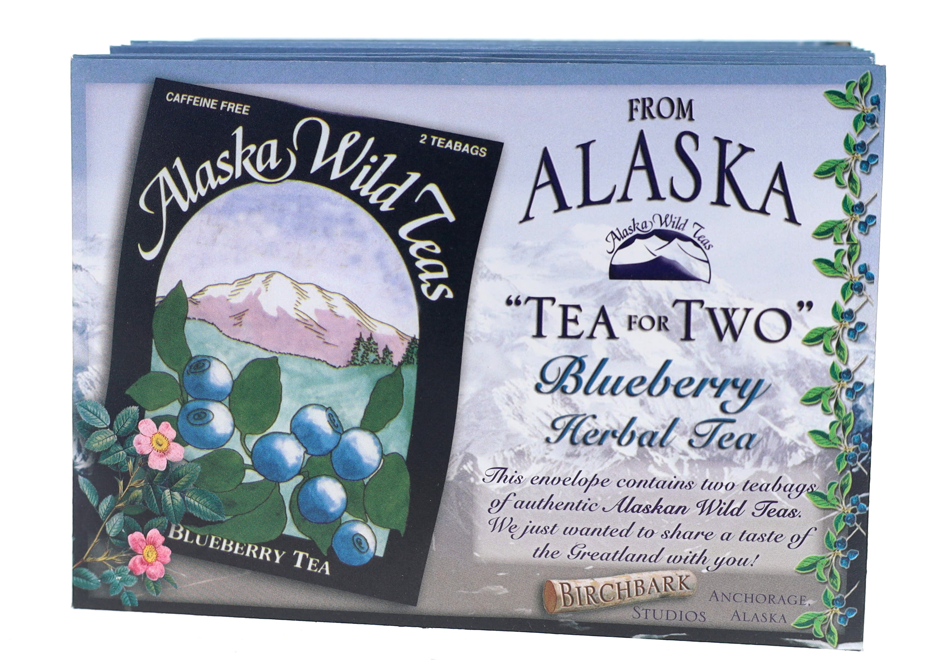 "Tea For Two" blueberry tea greeting envelope