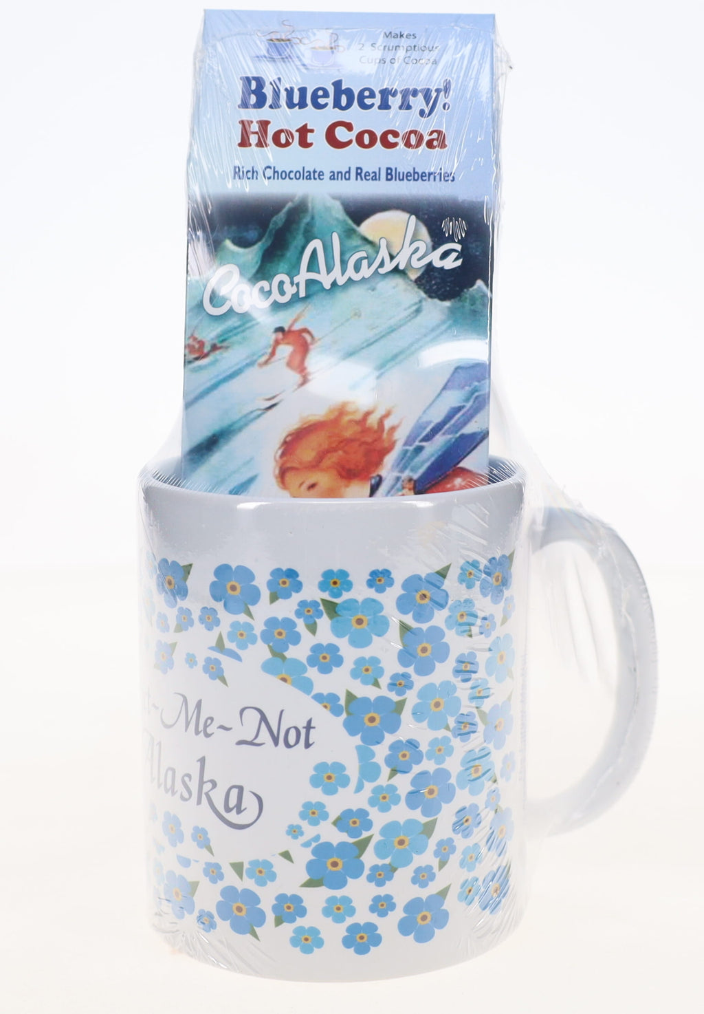 Tea Mug with Blueberry Hot Cocoa Gift Set