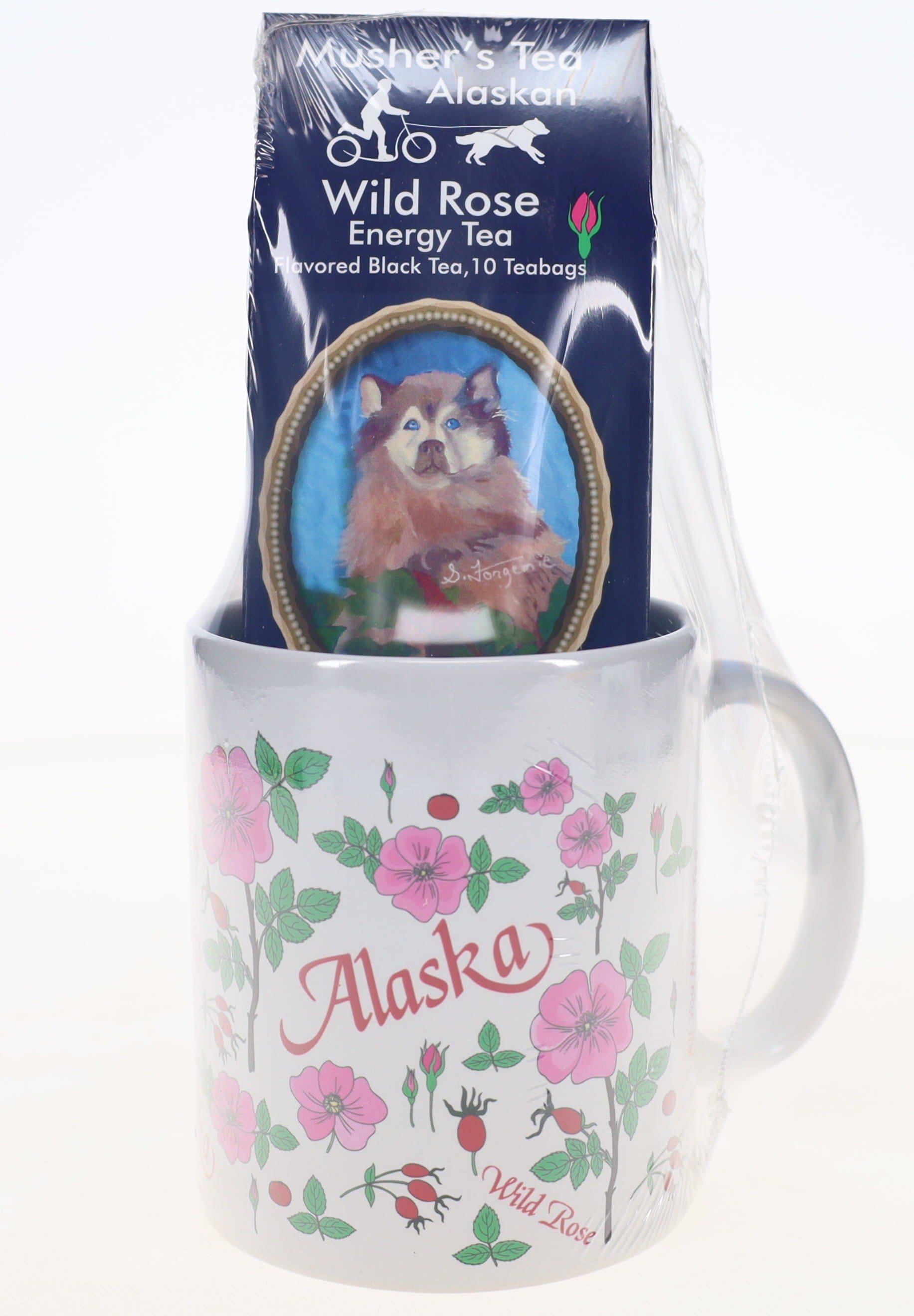 Tea Mug with Wild Rose Gift Set