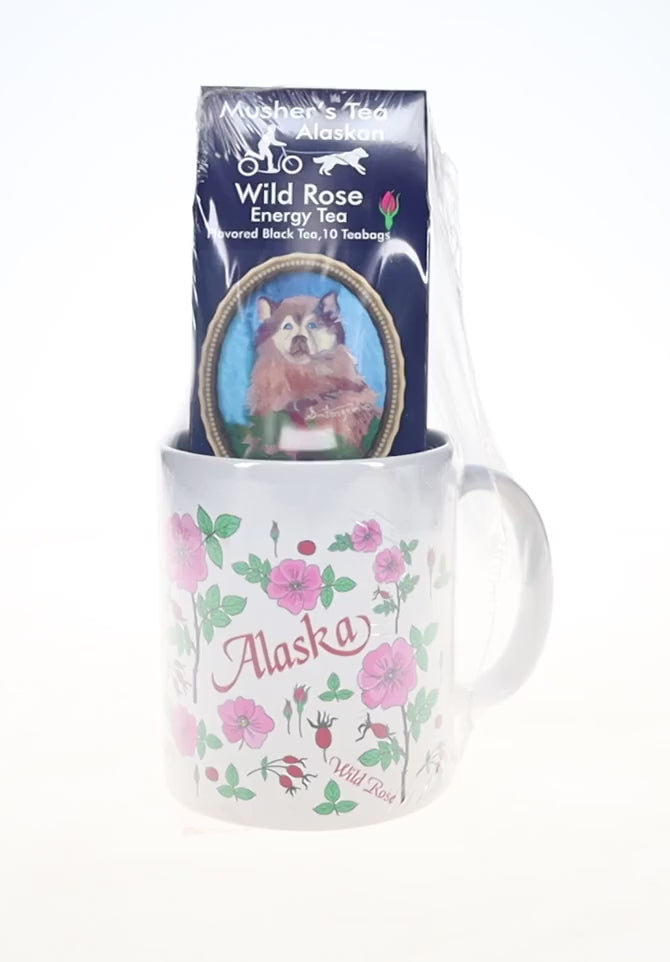 Tea Mug with Wild Rose Gift Set